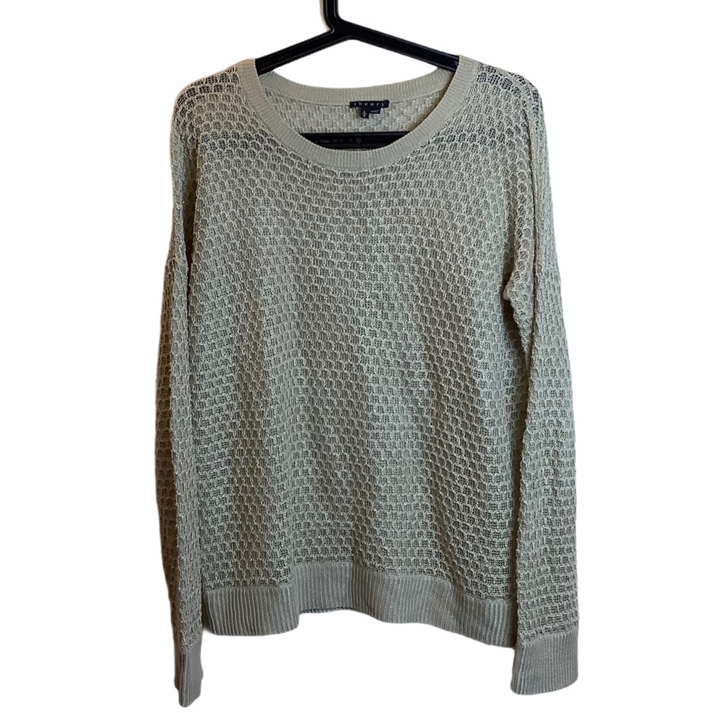 Theory Tollie B Sag Harbor Linen Blend Sweater